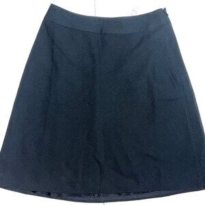 Ann Taylor Loft Petites Black Polka Dot Knee-Length Lined A-Line Skirt 2P 2 P